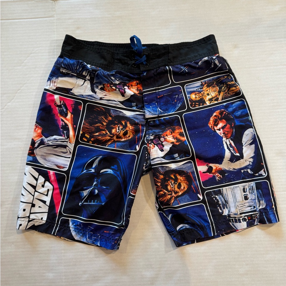 Star Wars Men's Swim Shorts - Black, Blue, and White